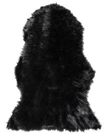 Faux Sheepskin Rug Black MUNGO