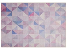 Area Rug 160x230cm Grey with Blue