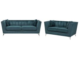 Velvet Sofa Set Teal Blue GAULA