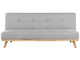 Fabric Sofa Bed Light Grey FROYA