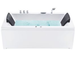 Right Hand Whirlpool Bath with LED 1830 x 900 mm White VARADERO