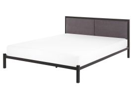 Metal EU King Size Bed Black CLAMART