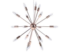 18 Light Metal Pendant Lamp Copper MAGUSE