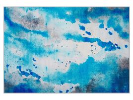 Area Rug 140x200cm Blue and Grey