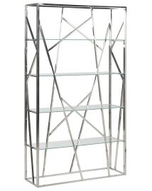 4 Tier Bookcase Metal Silver HOXIE