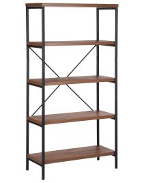 4 Tier Bookcase Dark Wood BRISBANE