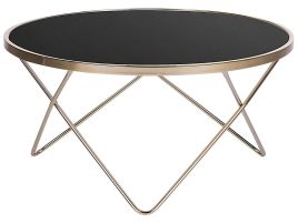 Coffee Table Black with Gold MERIDIAN II
