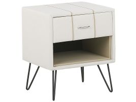 Bedside Table - BEXLEY Nightstand White 48cm