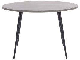 Round Dining Table ⌀ 120 cm Concrete Effect with Black ODEON