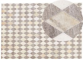 Cowhide Area Rug 160x230cm Beige and Brown