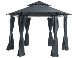 Gazebo ⌀ 350 cm Dark Grey PORTEL