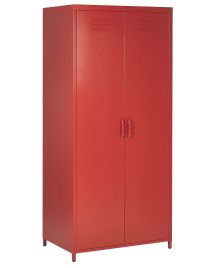 2 Door Metal Storage Cabinet Red VARNA