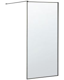 Tempered Glass Shower Screen 90 x 190 cm Black WASPAM