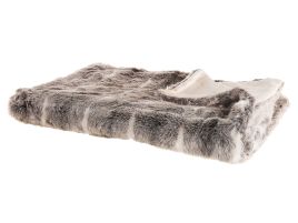 Blanket 150 x 200 cm Brown and White TADDART
