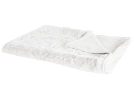 Blanket 180 x 220 cm White TOURZA