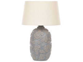 Ceramic Table Lamp Grey and Beige FERREY