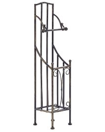 Freestanding Metal Toilet Paper Holder Black BRISA