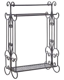 Towel Stand 60 x 90 cm Black GLADIS