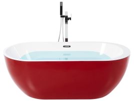 Freestanding Bath 1600 x 750 mm Red NEVIS