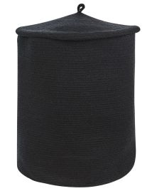 Cotton Basket with Lid Black SILOPI