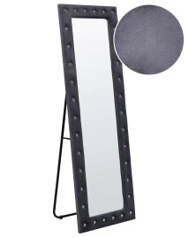 Velvet Standing Mirror 50x150cm Dark Grey