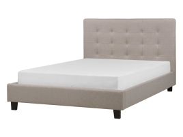 Fabric EU Double Size Waterbed Light Grey LAROCHELLE