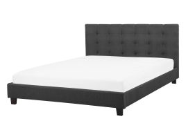 Fabric EU Double Size Waterbed Dark Grey LA ROCHELLE