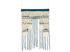 Cotton Macramé Wall Hanging Blue and Beige NADRA