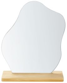 Decorative Mirror 22x19cm Light Wood