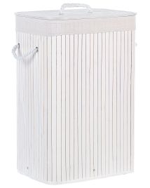 Bamboo Basket with Lid White KOMARI