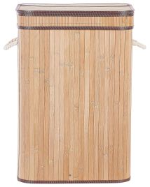 Bamboo Basket with Lid Light Wood KALUTARA