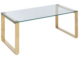 Glass Top Coffee Table Gold TILON