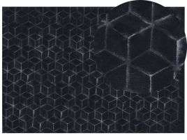 Faux Rabbit Fur Rug 160x230cm Black