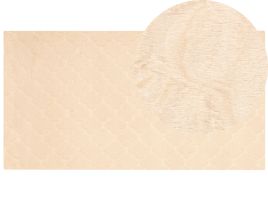 Faux Rabbit Fur Rug 80x150cm Beige
