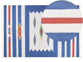 Cotton Kilim Area Rug 200x300cm Multicolour
