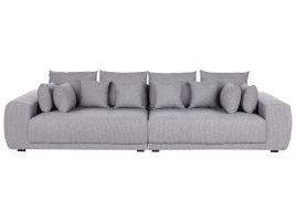 4 Seater Fabric Sofa Grey TORPO