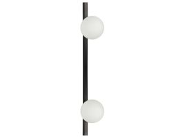 2 Light Metal Wall Lamp Black ISABELLA