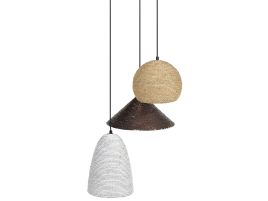 3 Lights Straw Pendant Lamp Multicolour ENDRICK