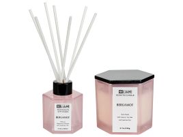 Soy Wax Candle and Reed Diffuser Scented Set Bergamot