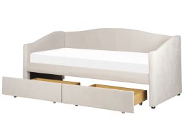 Fabric EU Single Daybed Light Beige VITTEL