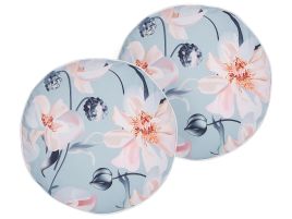 Set of 2 Outdoor Cushions Floral Pattern ⌀ 40 cm Blue APRICALE