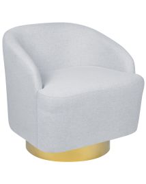 Swivel Armchair Light Grey LAVIK