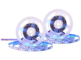 Set of 2 LED Strips Lights 16 Colours and White 5 m