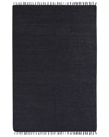 Jute Area Rug 200x300cm Black
