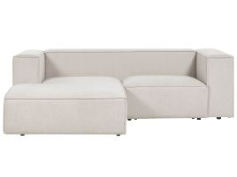 Right Hand 2 Seater Corner Sofa Beige VERNON