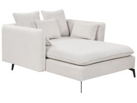 Fabric Chaise Lounge Light Beige CHARMES