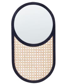Rattan Wall Mirror 30x56cm Light