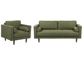 4 Seater Fabric Living Room Set Green NURMO