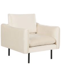 Velvet Armchair Light Beige VINTERBRO