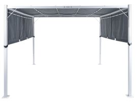 Pergola with LED Lights 310 x 310 cm Grey PARGA